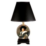 Vintage Small Dutch Portrait Tin Lamp 1 small