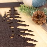 Hanging Metal House Number Plaque with Mountains and Pine Trees 2 small