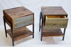 Walnut Continuous Grain End Tables 6 small