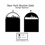 Modern New York Skyline Gate - Handmade - Big Apple - Entry Gate - Custom Steel Wall Art 2 small