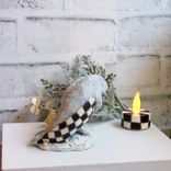 Courtly Checked Florida Manatee Figurine With Tea Light Candle Hand Painted 4 small