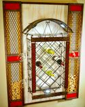 Custom Industrial Contemporary Modern Wood And Metal Bar Glass Cork Wine Rack 1 small