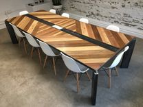 45 Degree Chevron Industrial Conference Table 1 small
