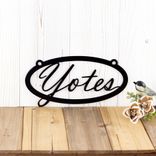 Custom Hanging Oval Metal Name Sign 1 small