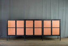Industrial Copper Credenza, Modern Copper Buffet, Industrial Copper Media Console 1 small