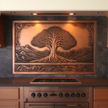 Akicon Tree Of Life Custom Copper Handmade Wall Decor Copper Kitchen Backsplash Mural 2 small
