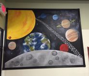 Solar System Mural On Canvas 6' Tall By 8' Wide 1 small