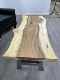 Rustic Coffee Table, Black Gum Coffee Table, Live Edge Coffee Table,  A Legs, Sawhorse 5 small