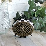 Courtly Clock Hand Painted Checks Clock Checkered Decor 6 small