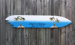 Beach Wedding Guest Book Wood Surfboard Sign, Guestbook Alternative 2 small