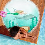 Summer Beach Towel Vacation Pool Beach Blanket Mermaid Dolphin Ocean Sea Treasure 4 small