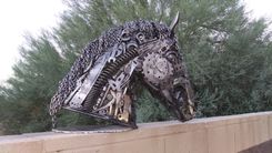 Reclaimed Metal Horse Head 4 small