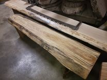 Spalted Oak Bench Great For Dinning Table Rugged And Last A Life Time 1 small