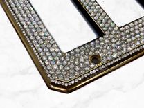 Rocker Crystallized Wall Light Switch Plate Bling Genuine European Crystals Bedazzled 2 small