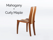 Dining Chair In Solid Cherry And Maple Wood - Gazelle 6 small