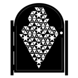 Decorative Steel Garden Gate - Delta Design - Artistic Steel Wall Panel - Custom Gate - Handmade 2 small