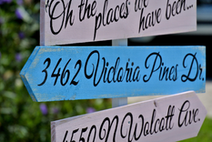 Wedding Beach Wooden Sign, Nautical Wood Arrow Directional Signage 2 small