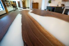 White Epoxy Dining Table With Diamond X-Shaped Legs 3 small