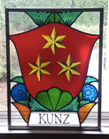 Stained Glass window - Kunz Family Crest 1 small