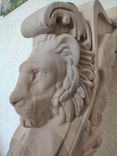 Carved Stair Newel Post Lion 2 small