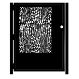 Decorative Steel Animal Print Gate - Gator - Decorative Wall Panel - Handmade - Custom Garden Gate 2 small