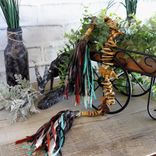 Safari Bead Tassel African Decor Bead Garland Animal Beads Tassle Tribal Decor 2 small