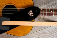 Hand-Stained Italian Leather Guitar Strap 6 small