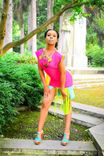 V-Neck Embroidered Fringed Dress - Farrah 1 small