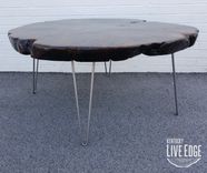 Large Live Edge Coffee Table- Round- Walnut- Burl- Big Coffee Table- Circular- Dark Wood 5 small