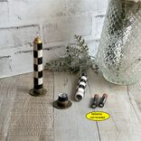 Elegant Check Candle Set Checked Dinner Candles 2 small