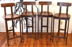 Tall Walnut Barstools 6 small
