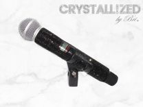 Custom Crystallized Microphone Singer Performer Stage Music Mic Bling European Crystals Bedazzled 3 small