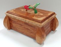 Carved Hummingbird Keepsake Box 1 small