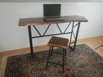 Live Edge Industrial Style Welded Steel Desk 1 small