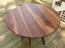 Round Collapsible Buffet Dining Table In Walnut 5 small