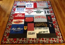 Custom High School College Tshirt Jersey Basketball Sports Memory Quilt 2 small