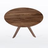 Round Coffee Table In Walnut "Kapok" 3 small