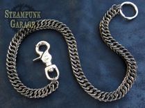 Wallet Chain - Black Or Silver Steel - Heavy Duty Industrial Strength 14 Swg 3 small