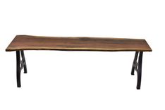Live Edge Desk, Walnut Computer Desk, Desk With Metal Legs, Slab Desk, Handmade Office Desk 2 small