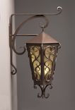 Bronze Sconce With Mica Shade. Wrought Iron Style. 2 small