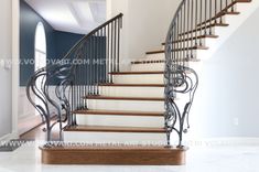 Staircase Railing. Custom Forged Decorative Top Quality Railing. 2 small