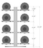 Wine Display - Countertop Series / 8 Bottle Countertop Pillar 4 small