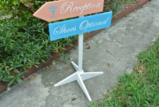 Welcome Wedding Directional Sign. Nautical Beach Wedding Decor. 6 small