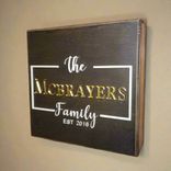 Concealment decor- Personalized Last Name 1 small