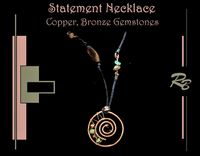Sacred Spirals, Gemstone, Copper, Healing, Necklace, Jewelry, Custom, Artistic Creations by Rose 2 small