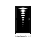 Decorative Steel Gate - Modern Design - Waterfall - Modern Metal Gate - Steel Wall Art 2 small