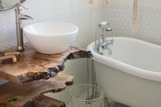 Maple Live Edge Tiered Float Shelf Vanity 3 small