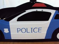 Police Car Twin Kids Bed Frame - Handcrafted - Police Themed Children's Bedroom Furniture 2 small