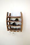 Hanging Wine And Glass Rack - Loire - Made From Retired California Wine Barrels 1 small