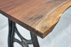 Live Edge Desk, Walnut Computer Desk, Desk With Metal Legs, Slab Desk, Handmade Office Desk 4 small